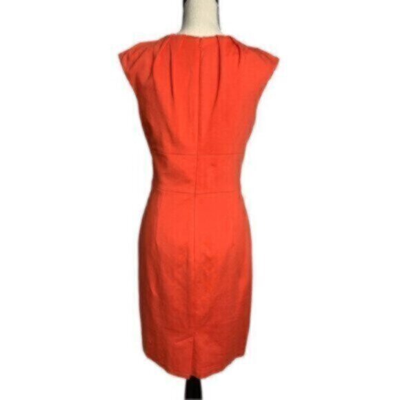 NWOT Trina Turk Orange Sleeveless Belted Sheath Dress - Picture 9 of 14